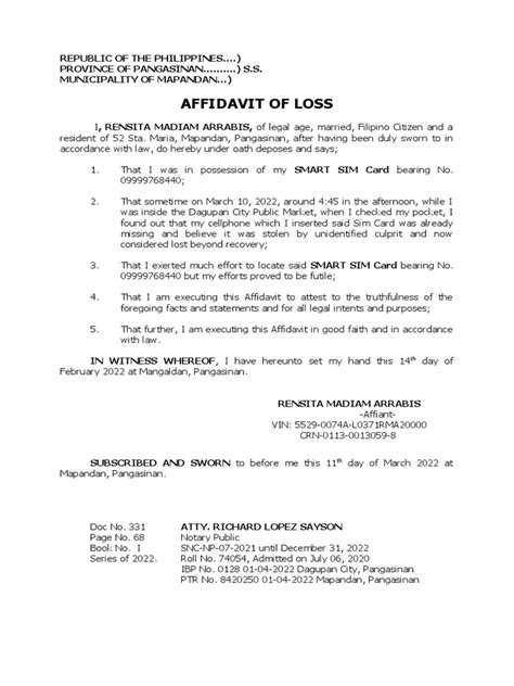 lost sims card smart|affidavit of loss sim card smart.